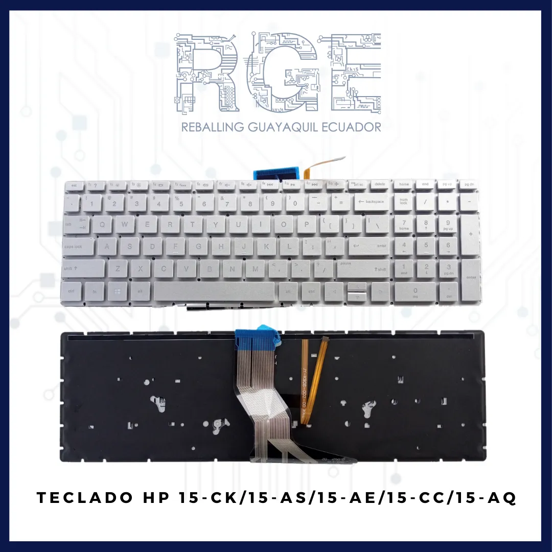 TECLADO HP 15-CK/15-AS/15-AE/15-CC/15-AQ, INGLES Y CON RETROILUMINACIÓN