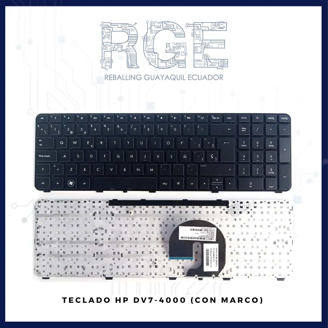 TECLADO HP DV7-4000/ DV7-4100/ DV7-4200, EN ESPAÑOL (CON MARCO)