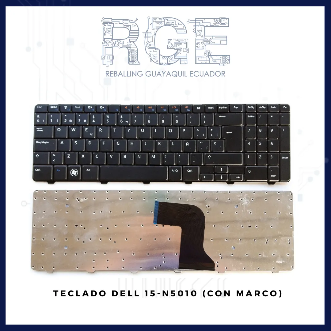 TECLADO DELL 15R-N5010/M5010, EN ESPAÑOL (CON MARCO)