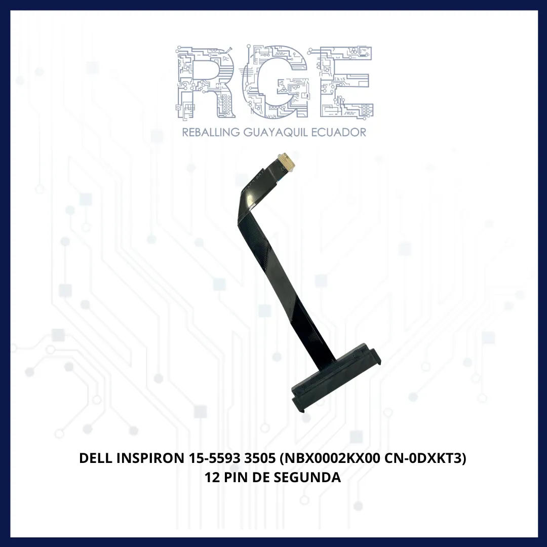 ADAPTADOR DE DISCO DURO DELL INSPIRON 15-5593 3505 (NBX0002KX00 CN-0DXKT3) 12 PIN DE SEGUNDA
