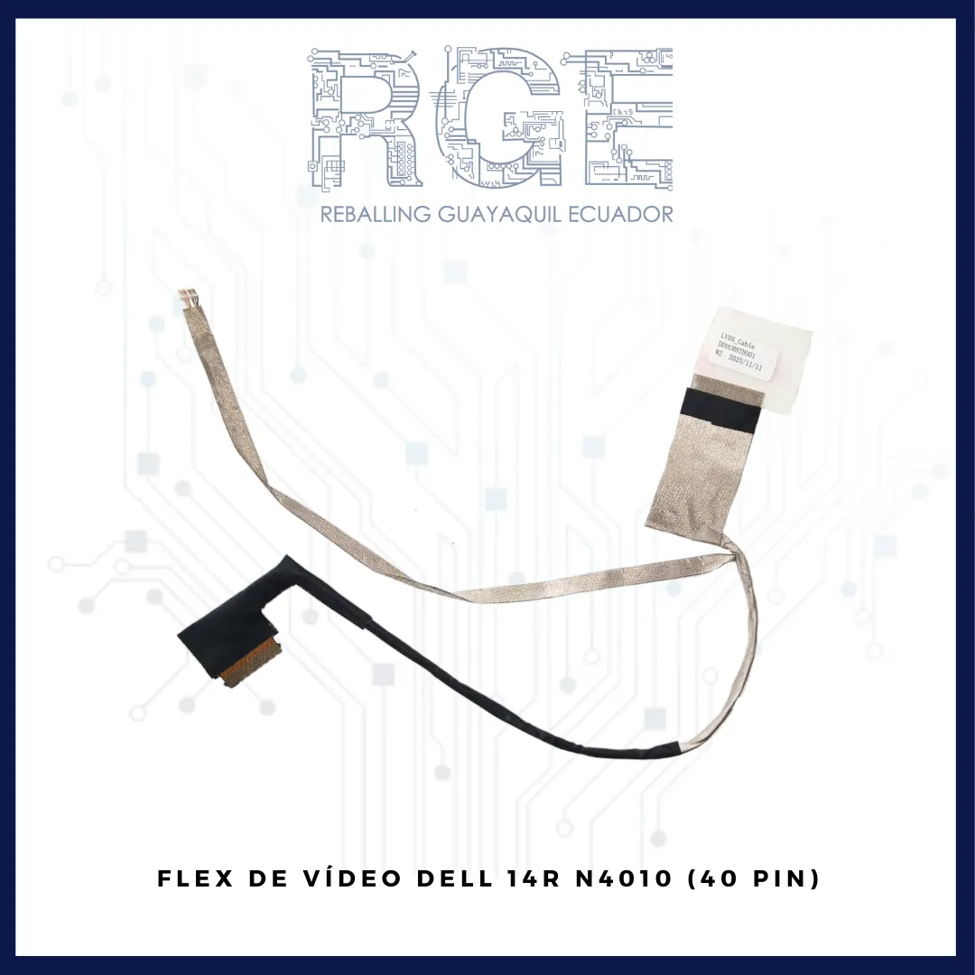 FLEX DE VÍDEO PARA LAPTOP DELL 14R N4010 (40 pin)
